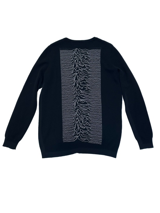 Midnight Hour Sweaters - Joy Division x Midnight Hour Unknown Pleasures 100% Cotton Cardigan Sweater